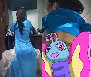 A garota enorme gosta de jogar à noite muito